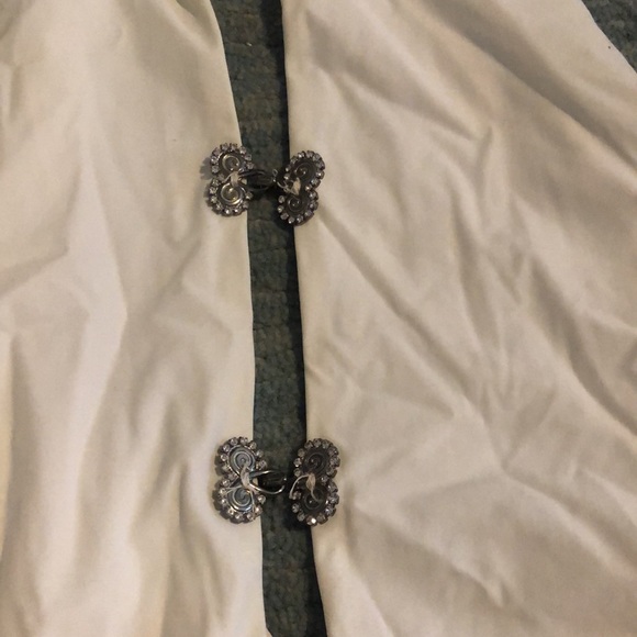 Size S white backless VTG swimsuit with glitter clasp buttons, found in Italy - Picture 8 of 8